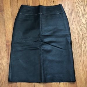 BCBG leather pencil skirt